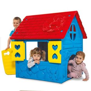 Spielhaus thorberg Kinder blau-gelb-rot (Made in EU) Kinderhaus