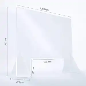 Spuckschutz mit durchreiche reflecto spuckwand 100cm o 73cm