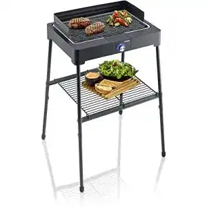 Standgrill severin mit aluminium grillplatte u standuntergestell