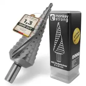 Stufenbohrer monkeystrong o 4 30 mm extra scharf aus hss stahl