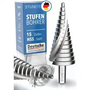 Stufenbohrer stone reef profi aus hss stahl 15 stufen o 4 32mm
