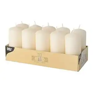 Stumpenkerzen papstar 10 o 40 mm 90 mm creme blockkerzen