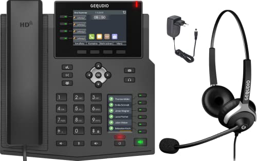 Telefonanlage GEQUDIO IP Telefon GX5+ Set mit Netzteil