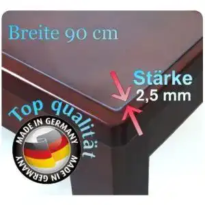 Tischfolie vanillaflex tischdecke schutzfolie folie transparent 90 cm