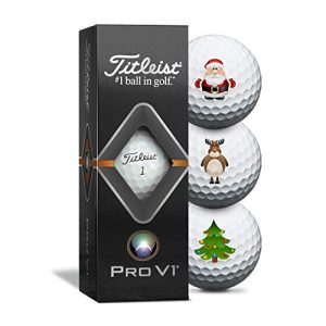 Titleist-Golfbälle Titleist Pro V1 Weihnachts-Golfbälle - 3er Pack - titleist golfbaelle titleist pro v1 weihnachts golfbaelle 3er pack