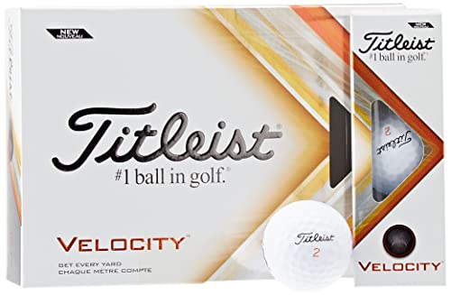 Titleist-Golfbälle Titleist Velocity Visi Golfball, Herren, Weiß