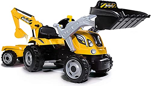 Trettraktor mit Anhänger Smoby 7600710301 – Traktor Builder Max