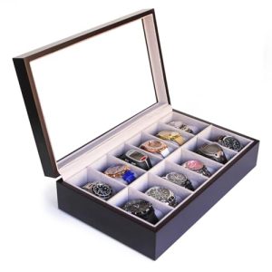 Uhrenbox CASE ELEGANCE aus Massiv Holz - Farbe Espresso - uhrenbox case elegance aus massiv holz farbe espresso