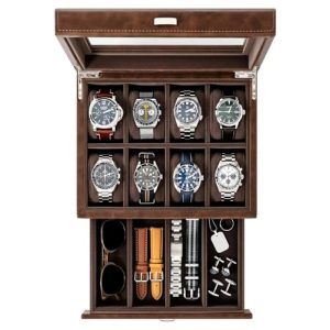 Uhrenbox TAWBURY Herren für 8 Uhren – Uhren Box mit 8 Fächern