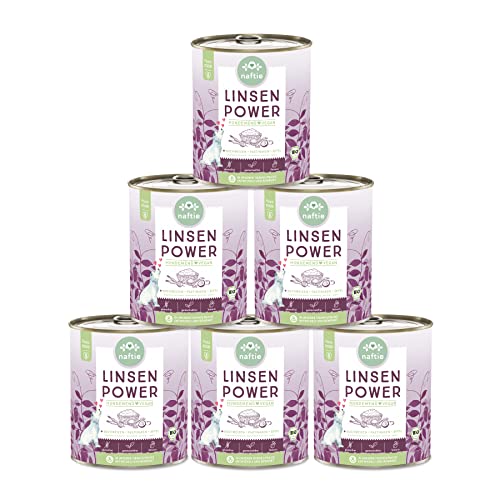 Veganes Hundefutter naftie Bio Linsen Power, Nassfutter Menü