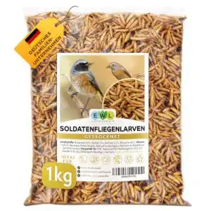 Vogelfutter ewl naturprodukte soldatenfliegenlarven getrocknet 1kg