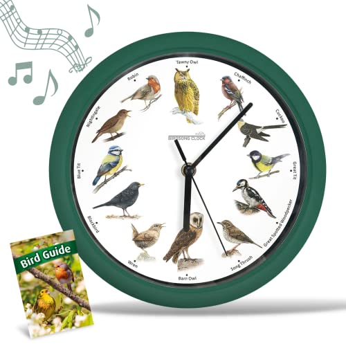 Vogeluhr STARLYF Wanduhr mit Vogelstimmen Birdsong Clock