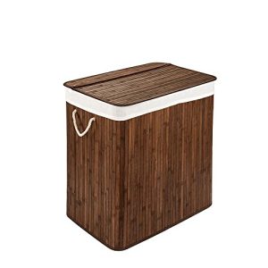 Wäschekorb PANA ECO Bambus mit Deckel, Wäschebox Holz