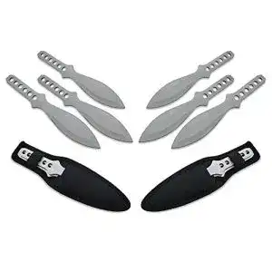 Wurfmesser kosxbo 6er darts set silbern inklusive etui