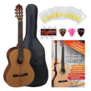 7-8-Gitarre La Mancha Rubinito CM/63 Konzertgitarre Starterset - 7 8 gitarre la mancha rubinito cm 63 konzertgitarre starterset