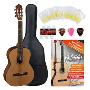 7 8 gitarre la mancha rubinito cm 63 konzertgitarre starterset