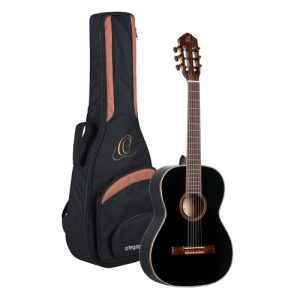 7-8-Gitarre Ortega Guitars schwarze Konzertgitarre 7/8-Größe - 7 8 gitarre ortega guitars schwarze konzertgitarre 7 8 groesse