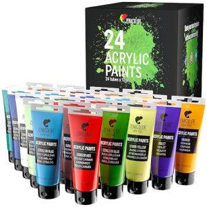 Acrylfarben Zenacolor, Set mit 24 Tuben 120ml, 24 Farbtöne