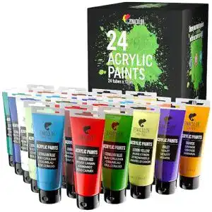 Acrylfarben zenacolor set mit 24 tuben 120ml 24 farbtoene
