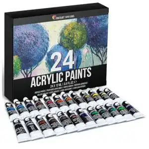 Acrylfarben zenacolor set mit 24 tuben x 12 ml