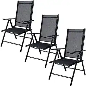 Alu klappsessel casaria gartenstuhl 3er set klappbar aluminium