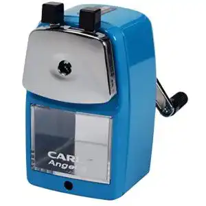 Anspitzer mit kurbel carl angel 5 bleistiftspitzer blau