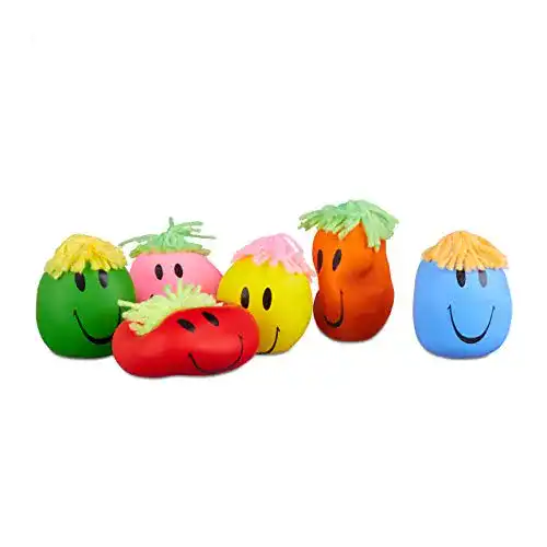 Antistressball Relaxdays Set mit 12 Knautschbällen, 9 cm