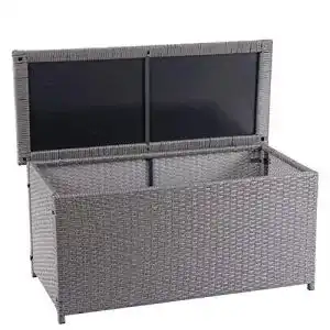 Auflagenbox wasserdicht mendler poly rattan kissenbox hwc d88