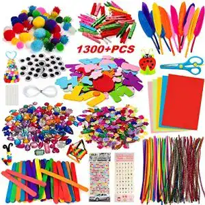 Bastelset withosent kinder 1300pcs diy basteln bastelkoffer