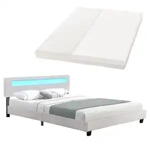 Bett 160x200 juskys polsterbett paris 160x200 cm led beleuchtung