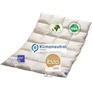 Bettdecke 155 x 200 vitaschlaf bio luxe kba w5 warm