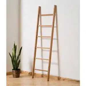 Bibliotheksleiter kleiderleiter premium natur aus massiver eiche