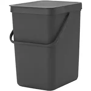 Biomuelleimer brabantia sort go muelleimer kunststoff grau
