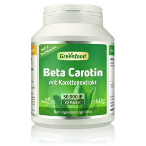 Bräunungskapseln Greenfood Beta Carotin, 50.000 i.E. (30 mg)