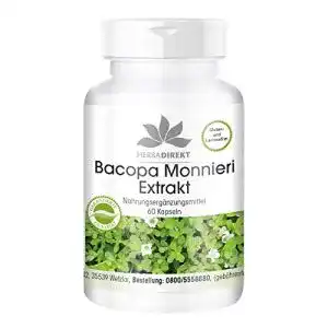 Brahmi herbadirekt bacopa monnieri kapseln 60 kapseln