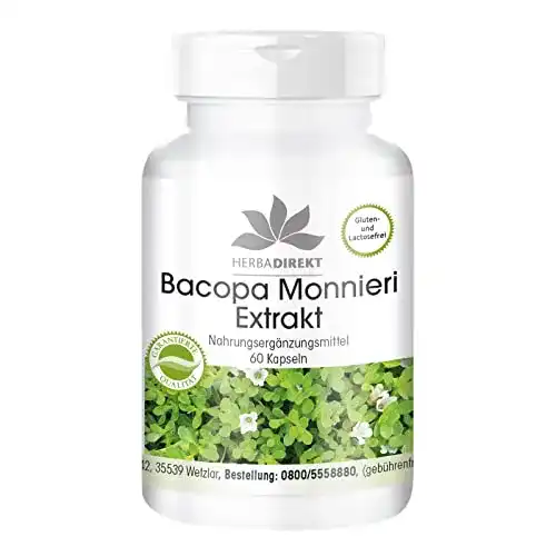 Brahmi Bacopa Monnieri Kapseln 60 Stück – Hochwertiger Extrakt