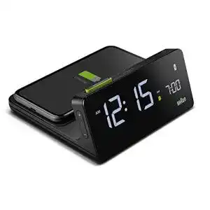 Braun wecker braun digital clock with va lcd display 10 w qi