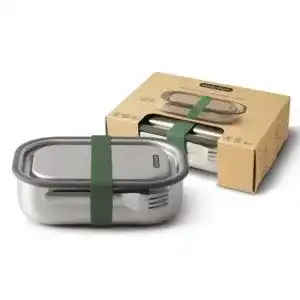 Brotdose metall black blum lunchbox edelstahl 1l olive