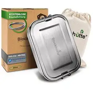Brotdose metall blockhuette premium edelstahl brotdose 800ml