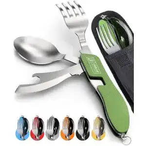 Campingbesteck orblue klappbar outdoor survival besteck set