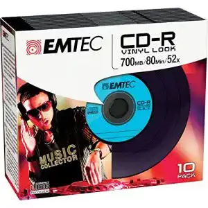 Cd r emtec vinyl look 700mb 10stuecke rohlinge 700 mb