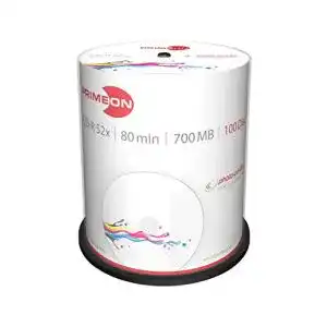 Cd r primeon 80min 700mb 52x cakebox 100 disc