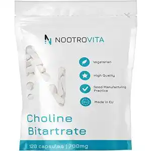 Cholin nootrovita hochdosiert 700mg 120 kapseln bitartrat