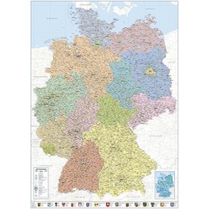 Deutschlandkarte Close Up Politische Landkarte Deutschland 2018