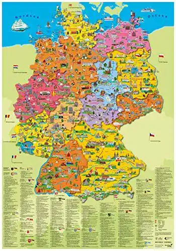Deutschlandkarte Erlebniskarte „Deutschland Politisch“