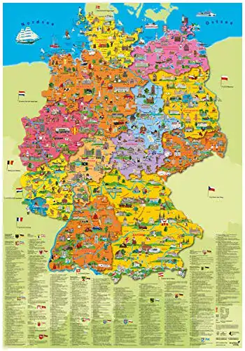 Deutschlandkarte Erlebniskarte „Deutschland Politisch“