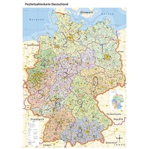 Deutschlandkarte GeoMetro XL Postleitzahlenkarte Deutschland - deutschlandkarte geometro xl postleitzahlenkarte deutschland