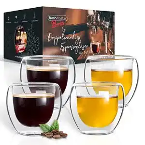 Doppelwandige glaeser fresh master espressotassen espresso