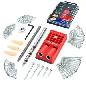 Duebelhilfe workpro bohrschablonen set 125 teilig