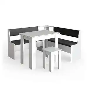 Eckbankgruppe vicco roman weiss anthrazit 150 x 150 cm